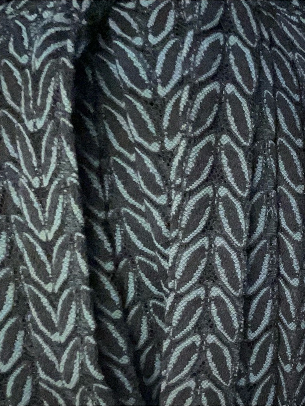 ICE Black Textured A-Line Midi Skirt with Braided Tie Belt Size M - Picture 9 of 9